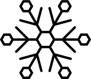 Geometric Snowflake Design PNG Image