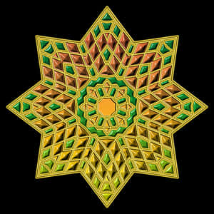 Geometric Star Pattern PNG image with transparent background