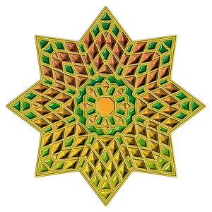 Geometric Star Pattern PNG Image