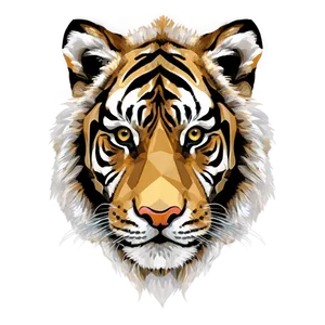 Geometric Tiger Face Design Png 52 PNG Image