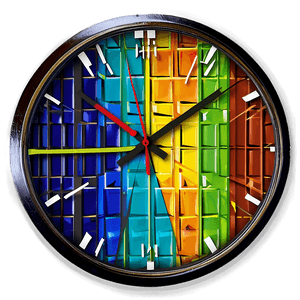 Geometric Wall Clock PNG tte PNG with transparent background