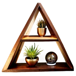 Geometric Wall Shelf Arrangement Png Vlf PNG Image