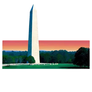 Geometric Washington Monument Abstract Art Png Sba PNG Image