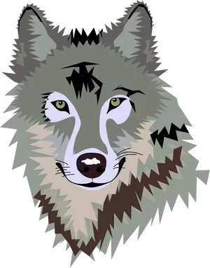 Geometric Wolf Head Vector PNG Image