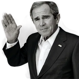 George Bush Black And White Png 06242024 PNG Image