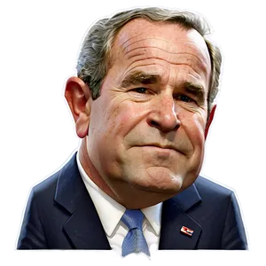 George Bush Caricature Png Oqv PNG Image