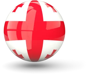 Georgian Flag Sphere3 D Render PNG Image