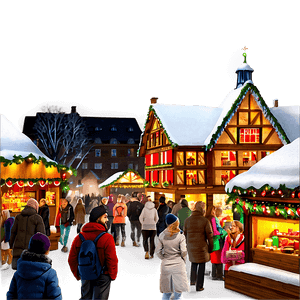 German Christmas Market Scene PNG 06112024 PNG image with transparent background