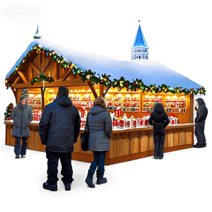 German Christmas Market Scene PNG 06112024 PNG image with transparent background