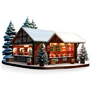German Christmas Market Scene PNG nbl PNG image with transparent background