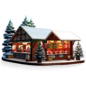 German Christmas Market Scene Png Nbl PNG Image