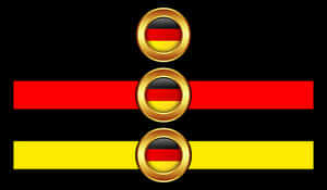German Flag Banner Design PNG image with transparent background