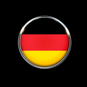 German Flag Button Black Background PNG image with transparent background