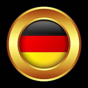 German Flag Button Icon PNG with transparent background