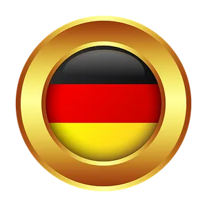 German Flag Button Icon PNG Image