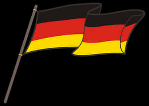 German Flag Illustration PNG with transparent background