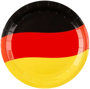 German Flag Paper Plate PNG Image