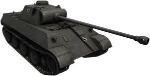 German Panzer Tank Profile PNG Image