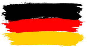 Germany Flag Brushstroke Design PNG Image