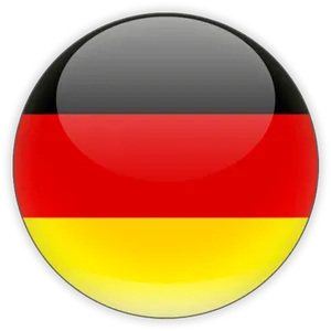 Germany Flag Button Design PNG Image