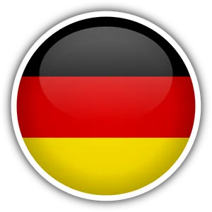 Germany Flag Button Design PNG Image