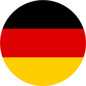 Germany Flag Circular Design PNG Image