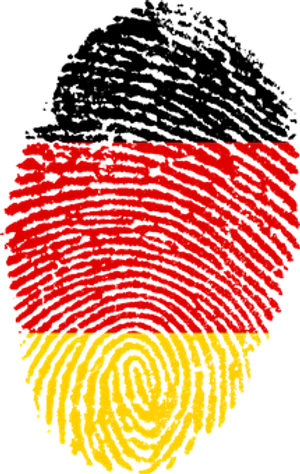 Germany Flag Fingerprint PNG Image