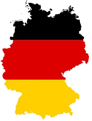 Germany Flag Map Outline PNG Image