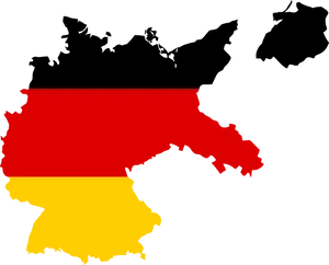 Germany Flag Map Silhouette PNG Image