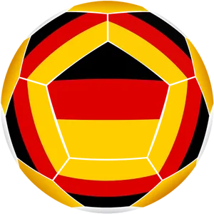 Germany Flag Soccer Ball PNG Image