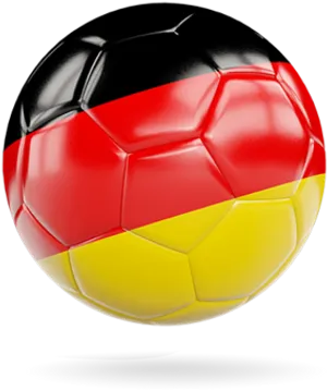 Germany Flag Soccer Ball PNG Image