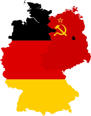 Germany Flagwith U S S R Symbol PNG Image