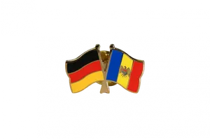 Germany Moldova Flags Crossed PNG Image