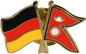 Nepal Friendship Flag Pin, Badge - Flagge Deutschland Taiwan, HD Png Download PNG image with transparent background