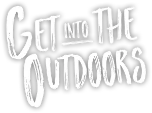 Get Into The Outdoors Text Graphic PNG Image