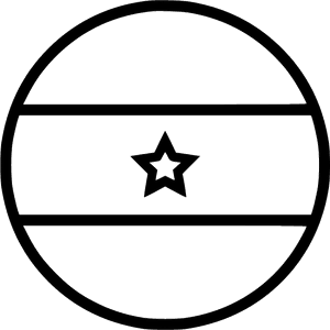 Ghana Flag Icon Blackand White PNG image with transparent background