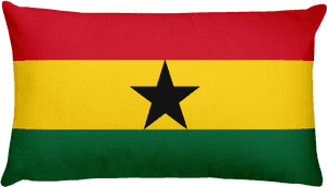 Ghana Flag Pillow Design PNG image with transparent background