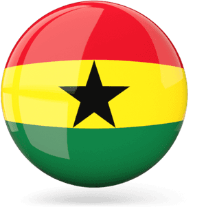Ghana Flag Sphere Graphic PNG image with transparent background