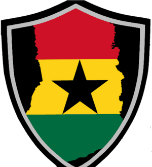 Ghana National Colors Shield PNG image with transparent background