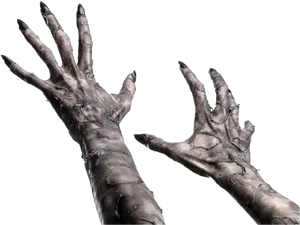 Ghastly_ Grasping_ Hands PNG Image