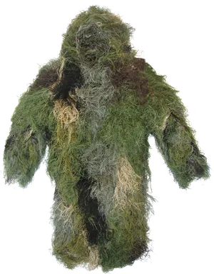 Ghillie Suit Camouflage PNG Image