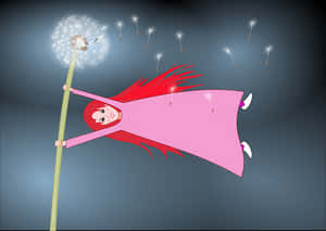 Giant Dandelion Fantasy Illustration PNG