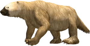 Giant Ground Sloth Illustration PNG Image