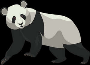 Giant Panda Illustration PNG image with transparent background