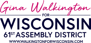 Gina Walkington Wisconsin Assembly Campaign Logo PNG image with transparent background