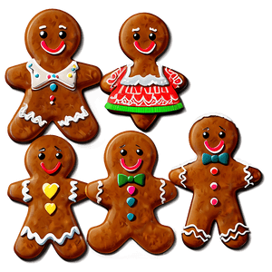 Gingerbread Family PNG 05212024 PNG image with transparent background