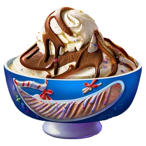 Gingerbread Ice Cream Sundae Png Kab PNG Image