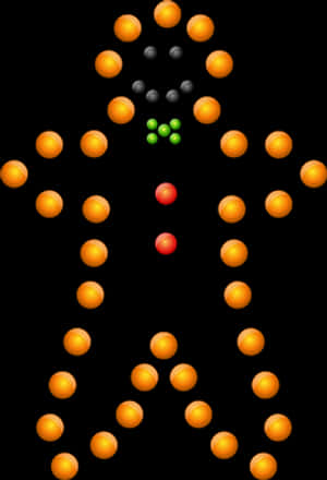 Gingerbread Man Pixel Art PNG image with transparent background