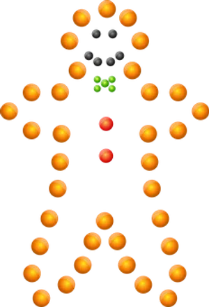 Gingerbread Man Pixel Art PNG Image