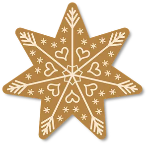 Gingerbread Snowflake Decoration PNG Image